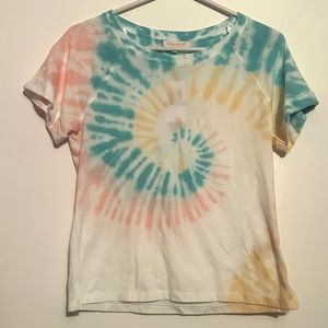 Ultra Flirt Tie Dye T-Shirt Blue Pink Yellow